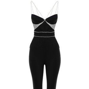 Diamante Strap Jumpsuit